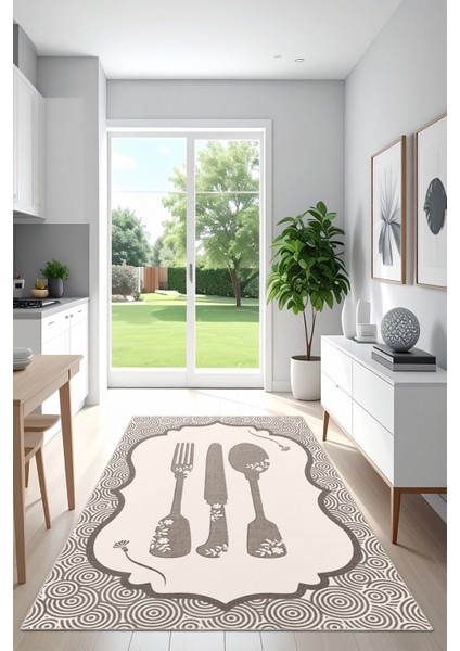 Modern Dekoratif Yıkanabilir Kaymaz Taban Halı – İnce, Yumuşak Salon Halısı, Mutfak Halısı ve Yolluk