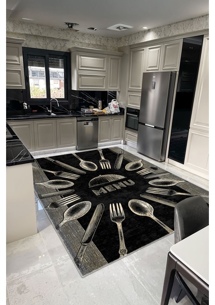 Modern Dekoratif Yıkanabilir Kaymaz Taban Halı – İnce, Yumuşak Salon Halısı, Mutfak Halısı ve Yolluk