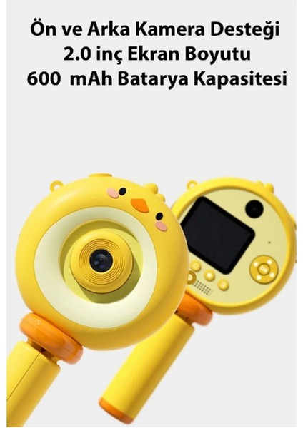 Hd Kamera Karikatür Tripodlu Çocuk Dijital Kamera Fotoğraf Makinası 1080P Video Kaydedici 2.0 I indirimleri