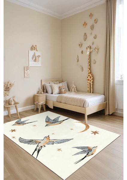 Modern Dekoratif Yıkanabilir Kaymaz Taban Halı – İnce, Yumuşak Salon Halısı, Mutfak Halısı ve Yolluk