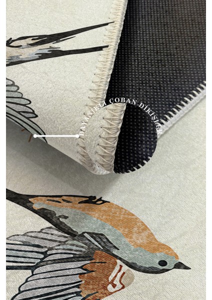 Modern Dekoratif Yıkanabilir Kaymaz Taban Halı – İnce, Yumuşak Salon Halısı, Mutfak Halısı ve Yolluk