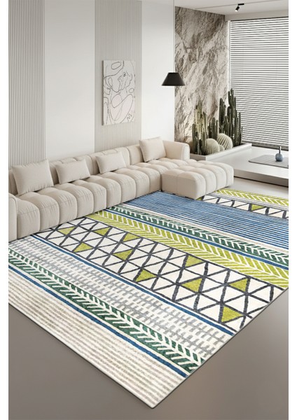 Modern Dekoratif Yıkanabilir Kaymaz Taban Halı – İnce, Yumuşak Salon Halısı, Mutfak Halısı ve Yolluk