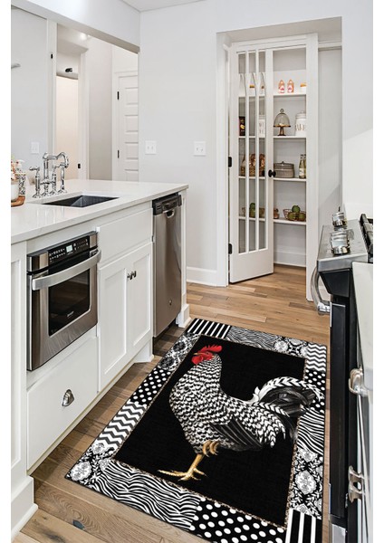 Modern Dekoratif Yıkanabilir Kaymaz Taban Halı – İnce, Yumuşak Salon Halısı, Mutfak Halısı ve Yolluk