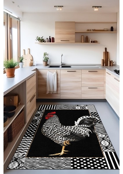 Modern Dekoratif Yıkanabilir Kaymaz Taban Halı – İnce, Yumuşak Salon Halısı, Mutfak Halısı ve Yolluk