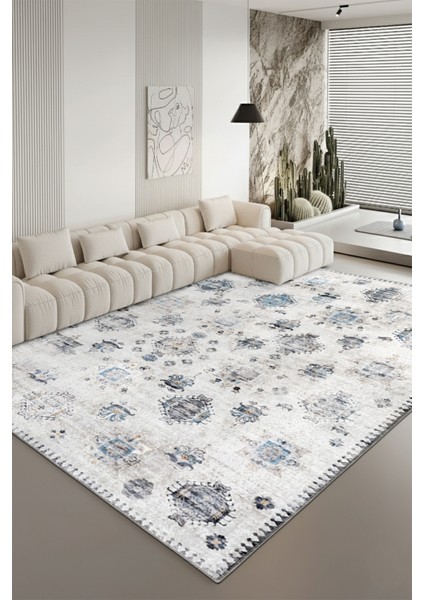 Modern Dekoratif Yıkanabilir Kaymaz Taban Halı – İnce, Yumuşak Salon Halısı, Mutfak Halısı ve Yolluk