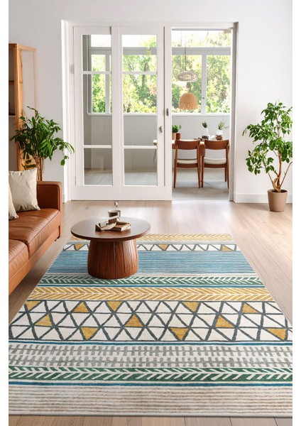 Modern Dekoratif Yıkanabilir Kaymaz Taban Halı – İnce, Yumuşak Salon Halısı, Mutfak Halısı ve Yolluk