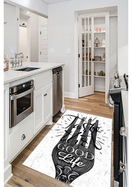 Modern Dekoratif Yıkanabilir Kaymaz Taban Halı – İnce, Yumuşak Salon Halısı, Mutfak Halısı ve Yolluk