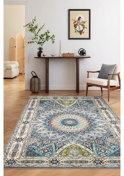 Modern Dekoratif Yıkanabilir Kaymaz Taban Halı – İnce, Yumuşak Salon Halısı, Mutfak Halısı ve Yolluk