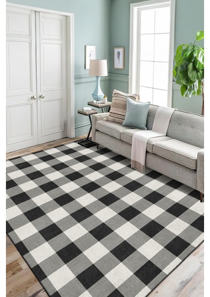 Modern Dekoratif Yıkanabilir Kaymaz Taban Halı – İnce, Yumuşak Salon Halısı, Mutfak Halısı ve Yolluk