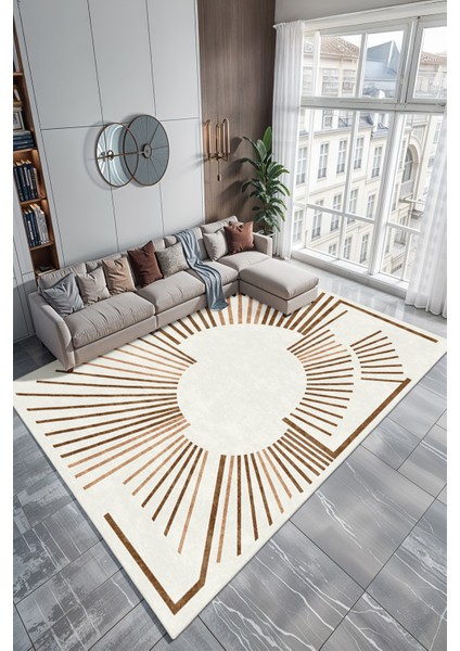 Modern Dekoratif Yıkanabilir Kaymaz Taban Halı – İnce, Yumuşak Salon Halısı, Mutfak Halısı ve Yolluk