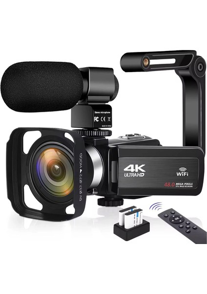 4K Vlog Dijital Video Kamera Wifi 48MP 16X Kaydedici Fotoğrafçılık 3.0’’ıps Dokunmatik Ekra modelleri