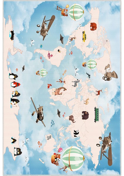 Modern Dekoratif Yıkanabilir Kaymaz Taban Halı – İnce, Yumuşak Salon Halısı, Mutfak Halısı ve Yolluk