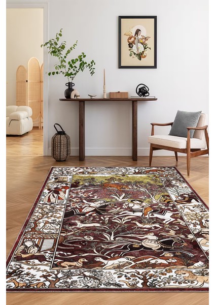 Modern Dekoratif Yıkanabilir Kaymaz Taban Halı – İnce, Yumuşak Salon Halısı, Mutfak Halısı ve Yolluk