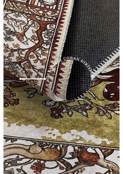 Modern Dekoratif Yıkanabilir Kaymaz Taban Halı – İnce, Yumuşak Salon Halısı, Mutfak Halısı ve Yolluk