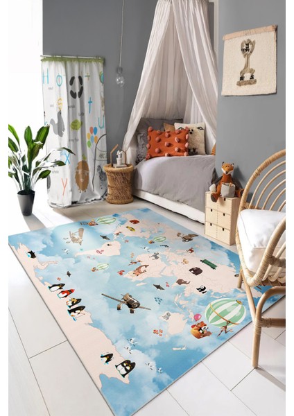 Modern Dekoratif Yıkanabilir Kaymaz Taban Halı – İnce, Yumuşak Salon Halısı, Mutfak Halısı ve Yolluk