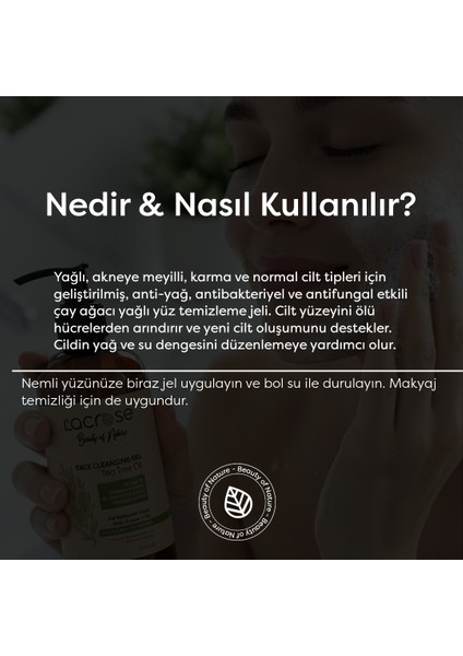 Çay Ağacı Yağlı Yüz Temizleme Jeli - Face Cleansing Gel Tea Tree Oil