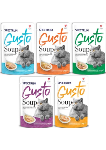 Gusto Karışık Kedi Çorbası 50 gr - 5 Adet