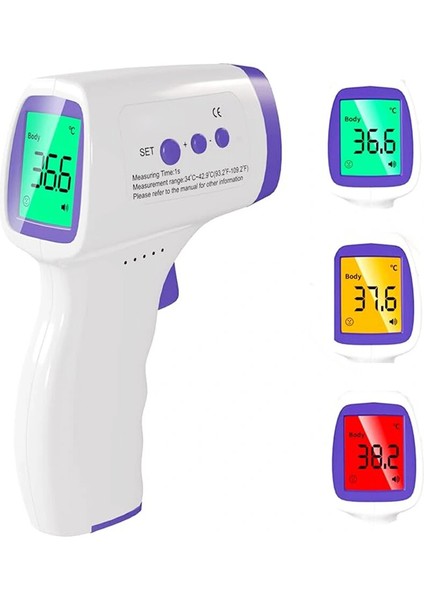 Tabanca Model Dijital Ateş Ölçer - Derece Temassız 16 Hafıza - Pilli (5047)