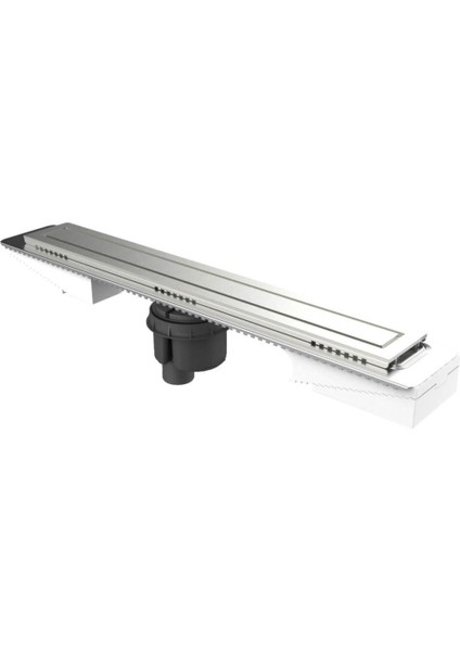 5701203 Elegant V-Flow Duş Kanalı DK100 050 Mat Alttan Sifonlu