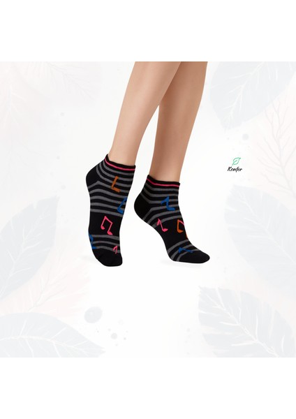 Ezowear Desenli 5'li Kısa Çorap fiyatları