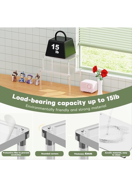 2 Paket Akrilik Dolap Organizatör Şeffaf Dolap Organizatör Raf Baharat Rafı Organizatör Ev Esasları Hediye Için (Yurt Dışından) modelleri