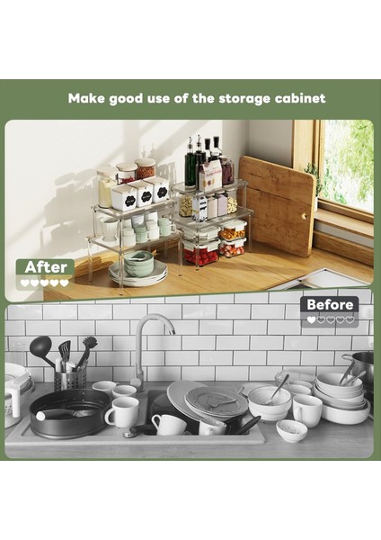 2 Paket Akrilik Dolap Organizatör Şeffaf Dolap Organizatör Raf Baharat Rafı Organizatör Ev Esasları Hediye Için (Yurt Dışından) fırsatları