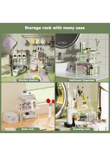 2 Paket Akrilik Dolap Organizatör Şeffaf Dolap Organizatör Raf Baharat Rafı Organizatör Ev Esasları Hediye Için (Yurt Dışından) indirimleri