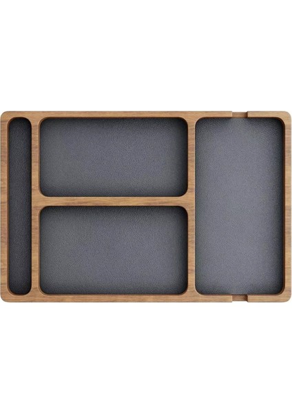 3x Ahşap Ofis Masaüstü Saklama Kutusu Masif Ahşap Bölme Saklama Kutusu Cep Telefonu Kulaklık Enkaz Kutusu Ahşap Tepsi (Yurt Dışından) fiyatları