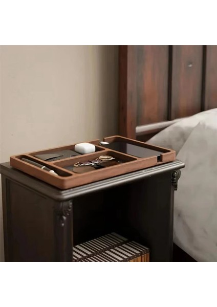 3x Ahşap Ofis Masaüstü Saklama Kutusu Masif Ahşap Bölme Saklama Kutusu Cep Telefonu Kulaklık Enkaz Kutusu Ahşap Tepsi (Yurt Dışından) fırsatları