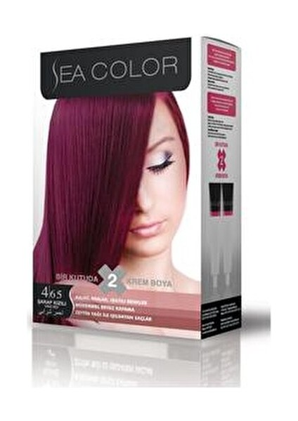 Color Krem Saç Boyası 4.65 Şarap Kızılı Renk Etkisiyle Uzun Süre Kalıcı fiyatları