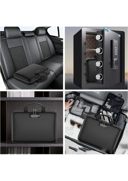 Kilit ve Dosya Klasörü ile Fireproof Belge Organizatör Kutusu, Doküman Dosyaları Için Sert Kılıf Yangın Düzeltili Güvenli Çanta Değerli (Yurt Dışından) fiyatları