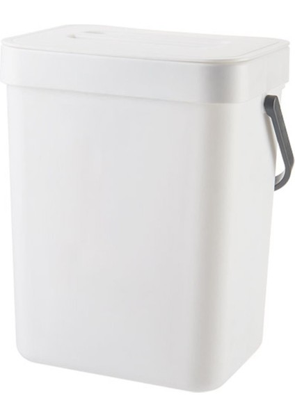 Yerden Tasarruflu Sessiz-Kapalı Çöp Kovası Mutfak ve Ofis Için Çevre Dostu Mühürlü Çöp Kutusu Elektrik Gerekmez Beyaz-3l (Yurt Dışından)