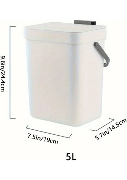 Yerden Tasarruflu Sessiz-Kapalı Çöp Kovası Mutfak ve Ofis Için Çevre Dostu Mühürlü Çöp Kutusu Elektrik Gerekmez Beyaz-3l (Yurt Dışından) modelleri