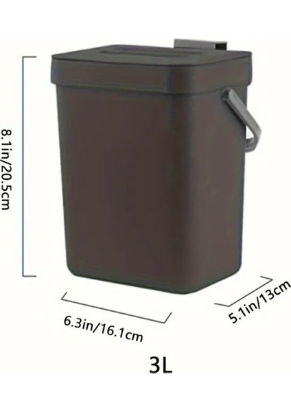 Yerden Tasarruflu Sessiz-Kapalı Çöp Kovası Mutfak ve Ofis Için Çevre Dostu Mühürlü Çöp Kutusu Elektrik Gerekmez Beyaz-3l (Yurt Dışından) fırsatları