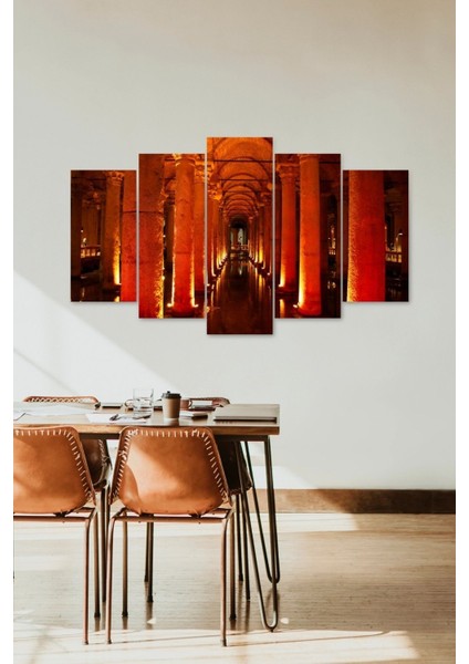 Ateşten Yollar 5 Parçalı Mdf Tablo