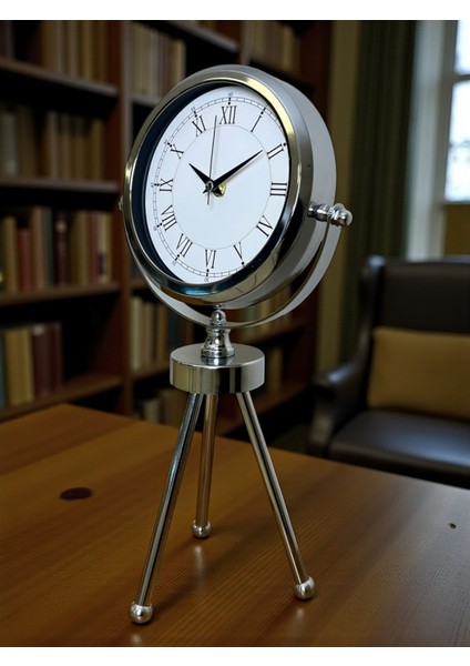 Zentime Krom Şık Üç Ayaklı Masa Saati modelleri