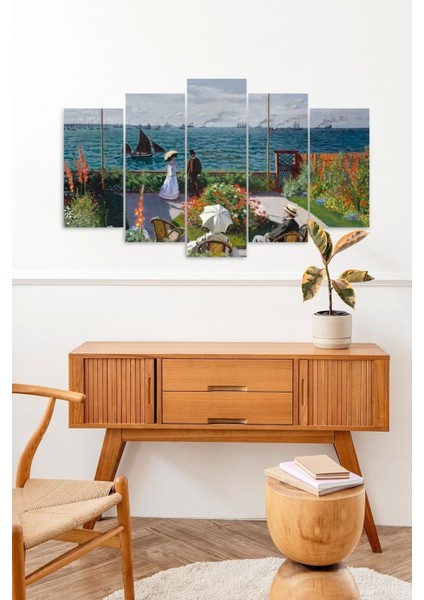 Deniz Manzarası 5 Parçalı Mdf Tablo