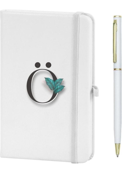 Ö Harfi Çiçek Baskılı Defter