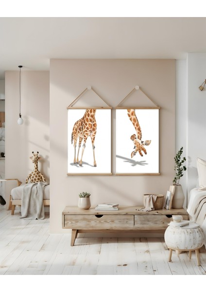 Zürafa Kombin Soyut Kanvas Poster fiyatları
