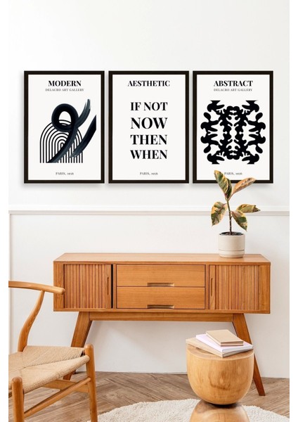 Üçlü Ahşap Çerçeveli Tablo fiyatları