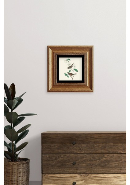 Kuşlar ve Ağaç Çerçeveli Taş Tablo modelleri