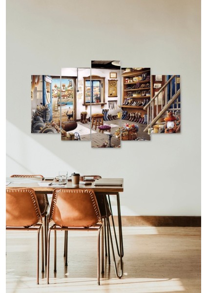 Ayakkabı Tamircisi 5 Parçalı Mdf Tablo fiyatları