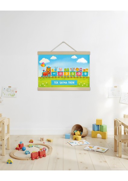 Tek Sayma Treni Kanvas Poster fiyatları