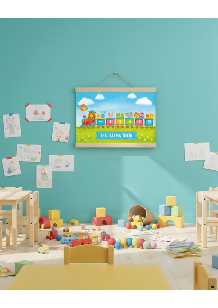 Tek Sayma Treni Kanvas Poster indirimleri