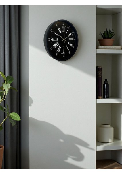 Zentime 36 cm Siyah Dekoratif Duvar Saati modelleri