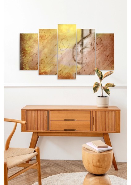 Müzik Notası 5 Parçalı Mdf Tablo fiyatları