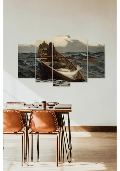 Deniz Manzarası 5 Parçalı Mdf Tablo
