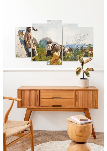 Insan Manzarası 5 Parçalı Mdf Tablo fiyatları