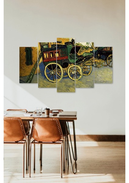 At Arabası 5 Parçalı Mdf Tablo