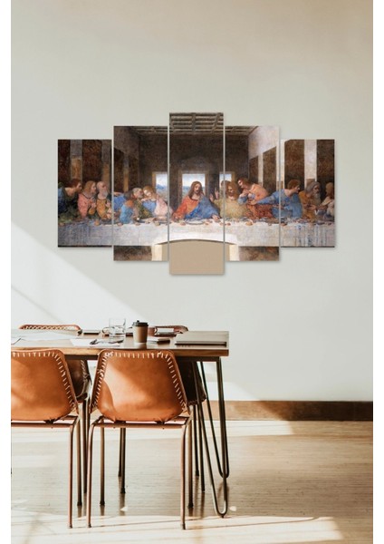 Yunan Bilgelik Manzarası 5 Parçalı Mdf Tablo fiyatları